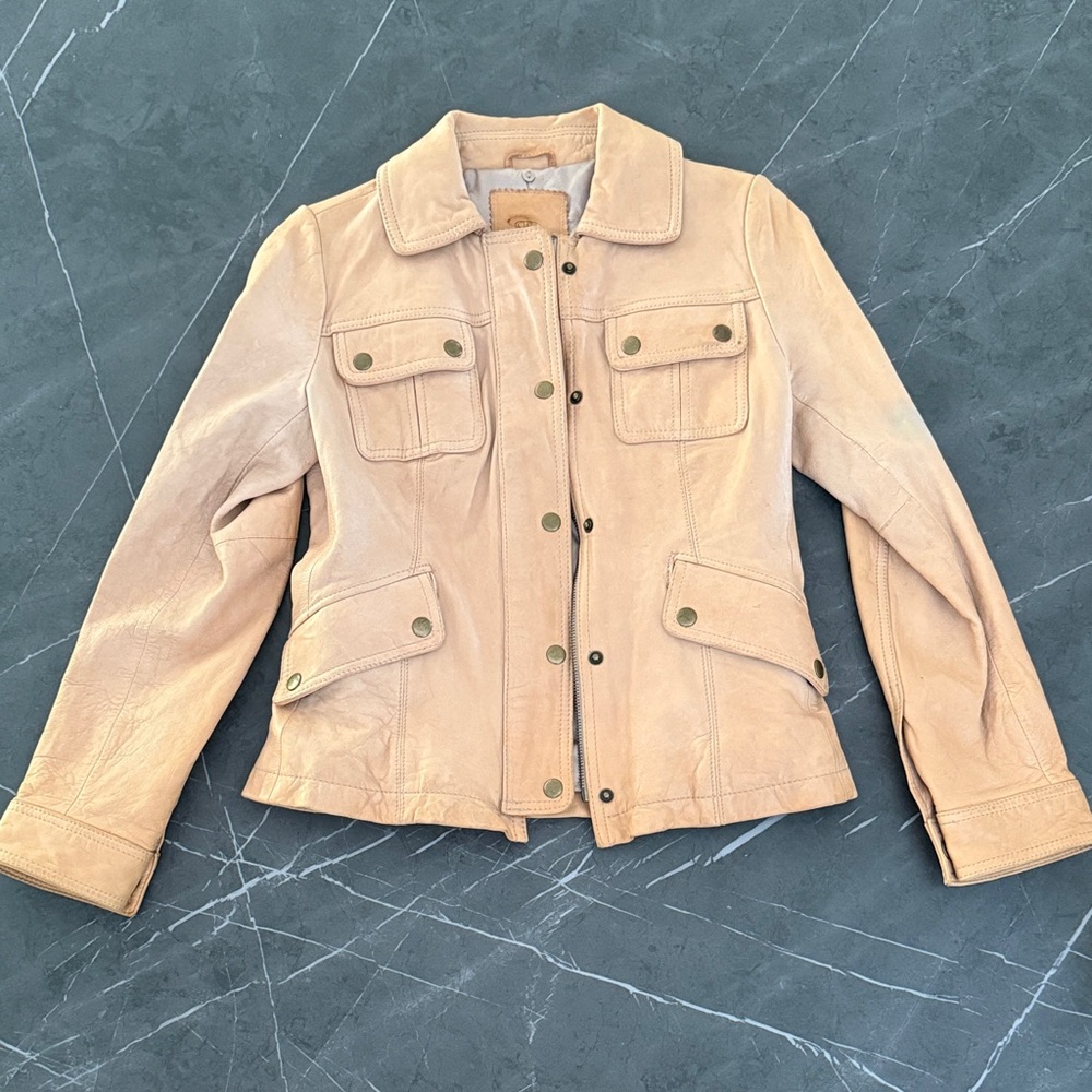 Vintage Leather Banana Republic Tan Jacket